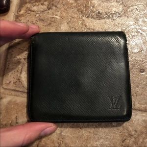 Louis Vuitton Green Taiga Bifold Wallet